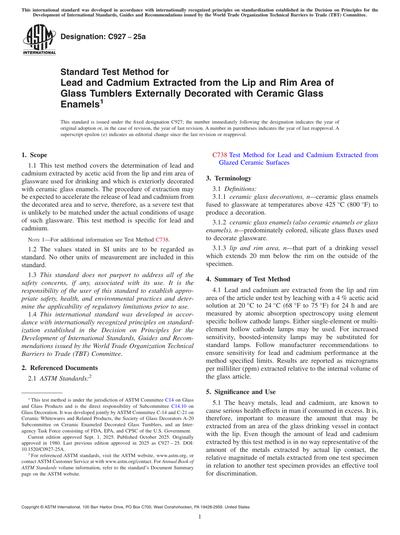 Standards PDF Cover Page