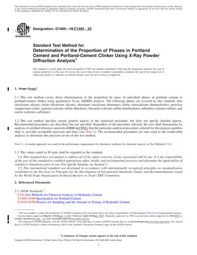 ASTM C1365-25 Red - Standard Test Method for Determination of the ...