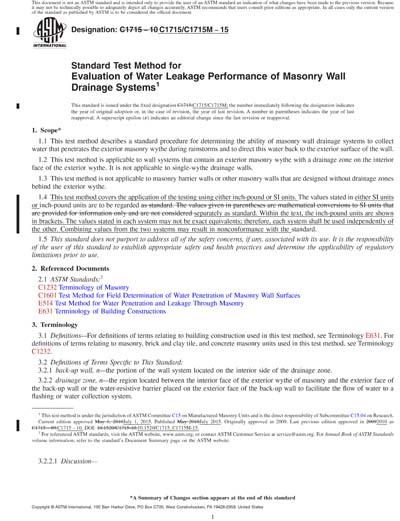 ASTM C1715/C1715M-15 Red - Standard Test Method for Evaluation of Water ...