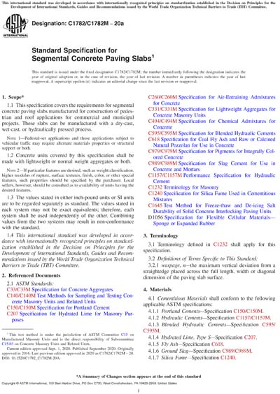 ASTM C1782/C1782M-20a - Standard Specification for Segmental Concrete ...