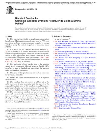 ASTM C1880-26 - Standard Practice for Sampling Gaseous Uranium ...