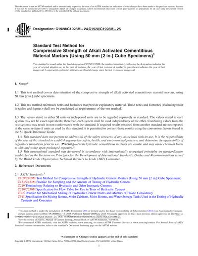 ASTM C1928/C1928M-25 Red - Standard Test Method for Compressive ...