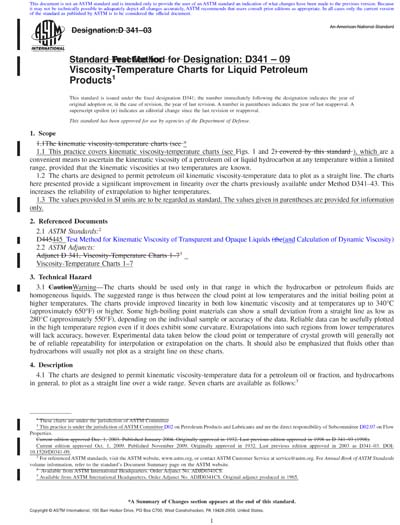 ASTM D341-09 Red - Standard Practice for Viscosity-Temperature Charts ...