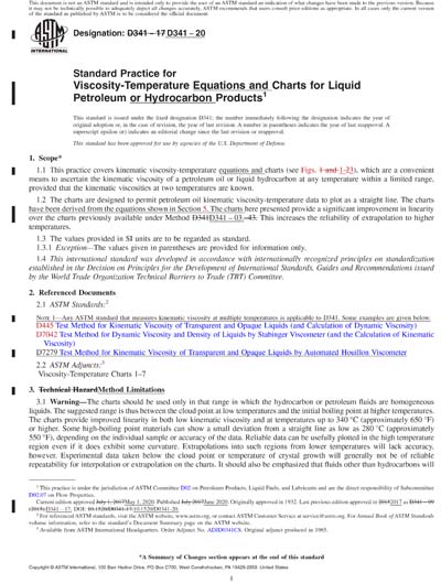 ASTM D341-20 Red - Standard Practice for Viscosity-Temperature ...