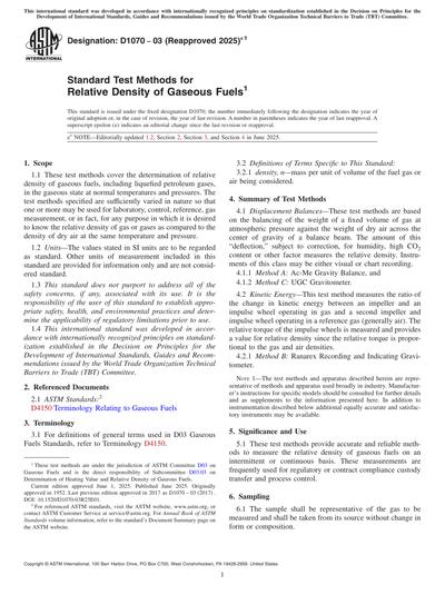 ASTM D1070-03(2025)e1 - Standard Test Methods for Relative Density of ...