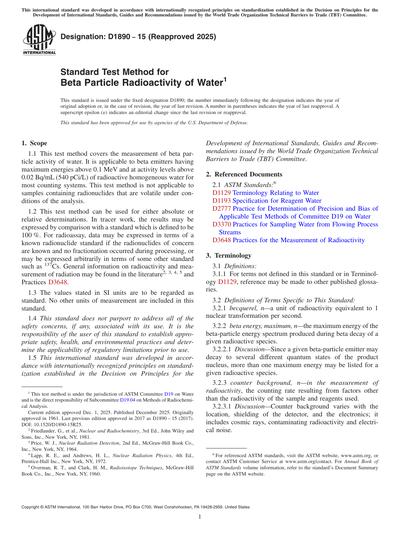 Standards PDF Cover Page
