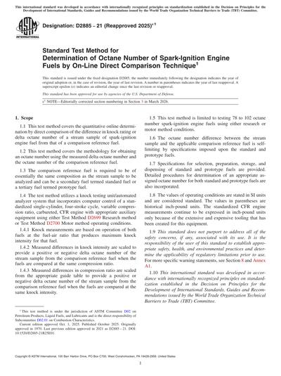 ASTM D2885-21(2025)e1 - Standard Test Method for Determination of ...