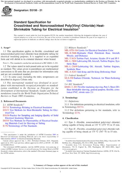 ASTM D3150-21 - Standard Specification for Crosslinked and ...