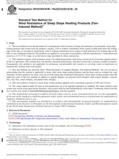 ASTM D3161/D3161M-20 Red - Standard Test Method for Wind Resistance of ...