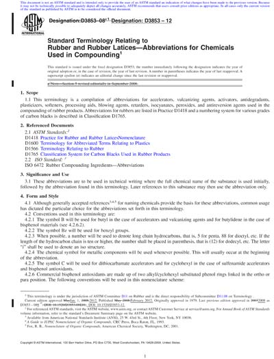 ASTM D3853-12 Red - Standard Terminology Relating to Rubber and Rubber ...