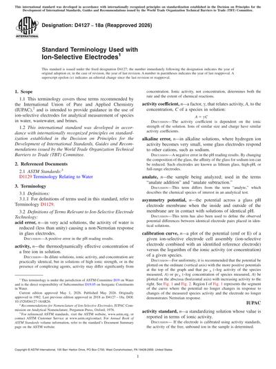 Standards PDF Cover Page