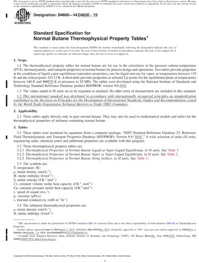 ASTM D4650-19 Red - Standard Specification for Normal Butane ...