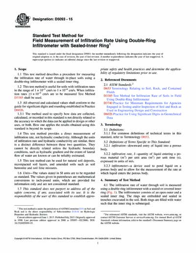 betaling Visa oosters ASTM D5093-15 - Standard Test Method for Field Measurement of Infiltration  Rate Using Double-Ring Infiltrometer with Sealed-Inner Ring</fnr>