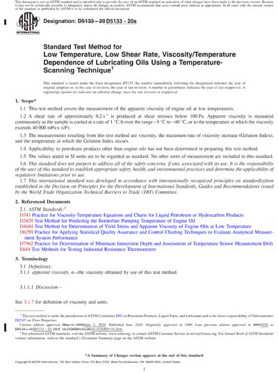 ASTM D5133-20a Red - Standard Test Method for Low Temperature, Low ...