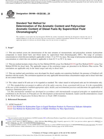 ASTM D5186-24 Red - Standard Test Method for Determination of the ...