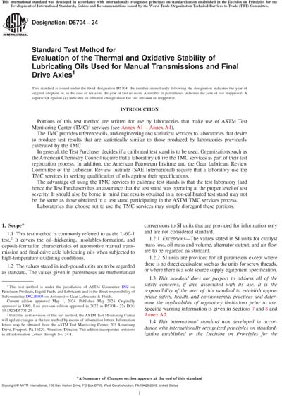 ASTM D5704-24 - Standard Test Method for Evaluation of the Thermal and ...