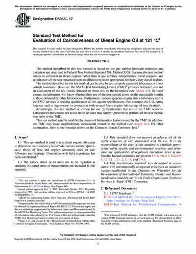 ASTM D5968-17 - Standard Test Method for Evaluation of Corrosiveness of ...