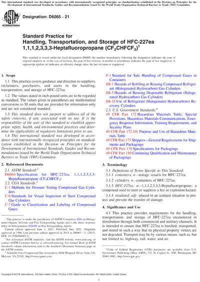 ASTM D6065-21 - Standard Practice for Handling, Transportation, and ...