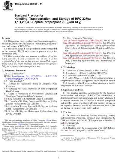 ASTM D6065-05 - Standard Practice for Handling, Transportation, and ...