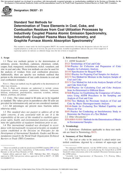 ASTM D6357-21 - Standard Test Methods for Determination of Trace ...