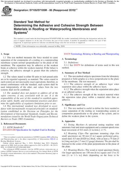 ASTM D7105/D7105M-06(2019)e1 - Standard Test Method for Determining the ...