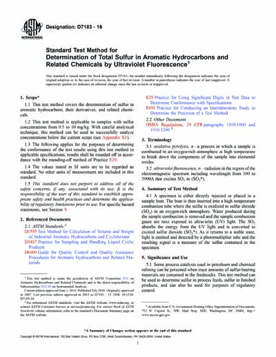ASTM D7183-16 - Standard Test Method for Determination of Total Sulfur ...
