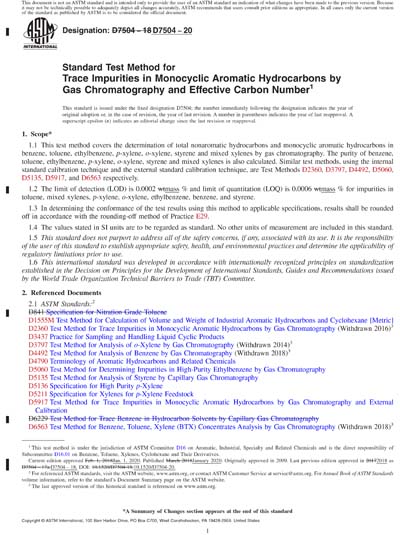 ASTM D7504-20 Red - Standard Test Method for Trace Impurities in ...