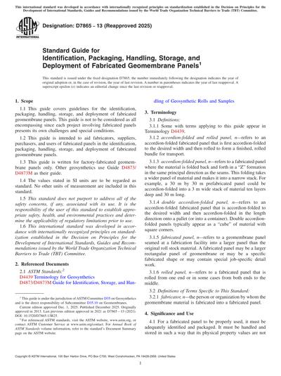 ASTM D7865-13(2025) - Standard Guide for Identification, Packaging ...