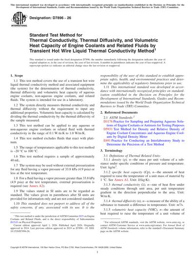 ASTM D7896-26 - Standard Test Method for Thermal Conductivity, Thermal ...