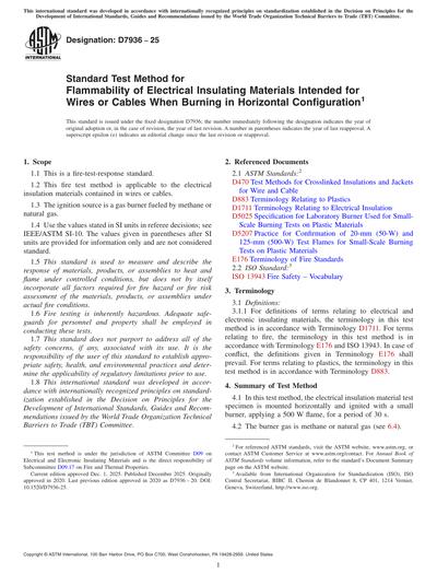 ASTM D7936-25 - Standard Test Method for Flammability of Electrical ...
