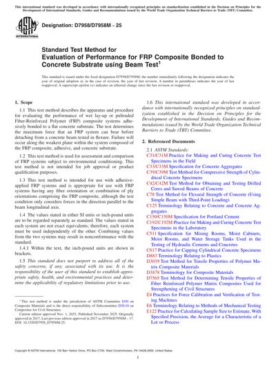 ASTM D7958/D7958M-25 - Standard Test Method for Evaluation of ...