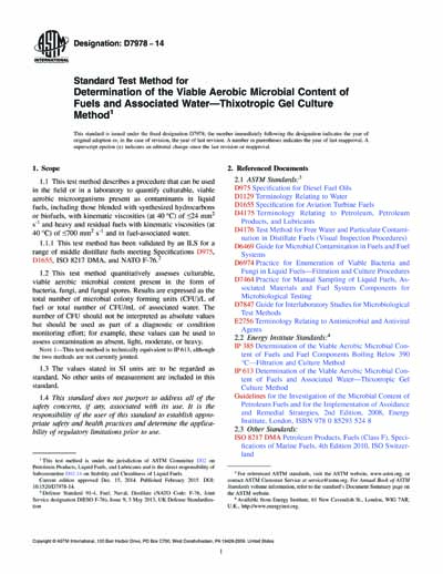 ASTM D7978-14 - Standard Test Method for Determination of the