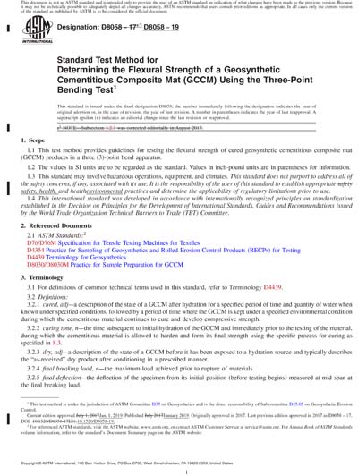 ASTM D8058-19 Red - Standard Test Method for Determining the Flexural ...