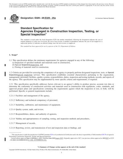Astm Rounding ASTM E329-25a Red - Standard Specification for Agencies Engaged in ...