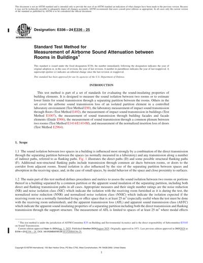 ASTM E336-25 Red - Standard Test Method for Measurement of Airborne ...