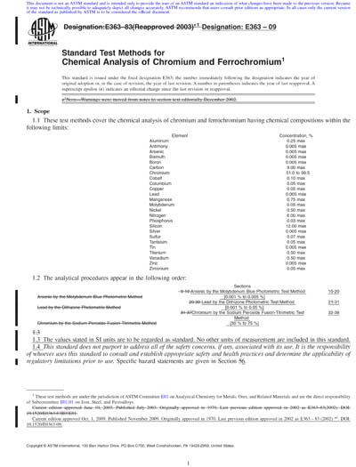Test Method E336 ASTM E363-09 Red - Standard Test Methods for Chemical Analysis of ...