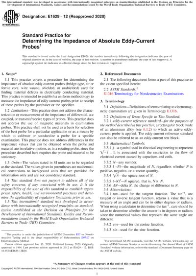 Standards PDF Cover Page