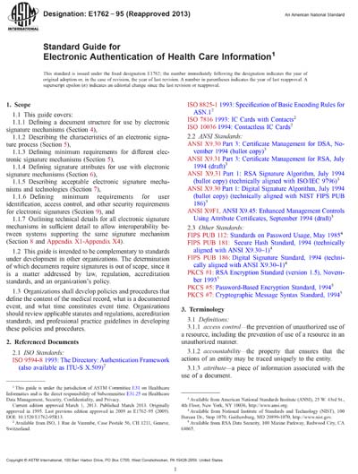 Standards PDF Cover Page