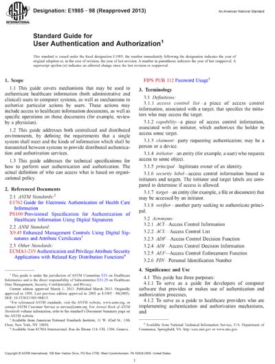 Standards PDF Cover Page