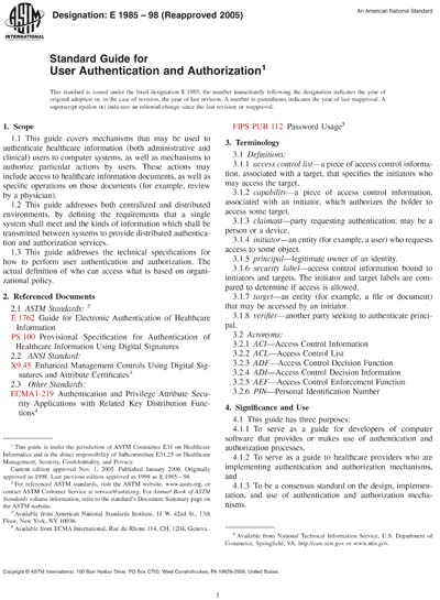 Standards PDF Cover Page