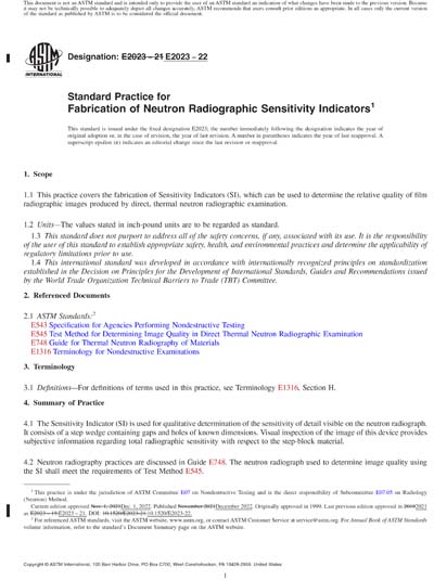 ASTM E2023-22 Red - Standard Practice for Fabrication of Neutron ...