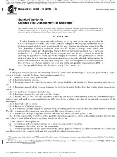 ASTM E2026-16a Red - Standard Guide for Seismic Risk Assessment of ...