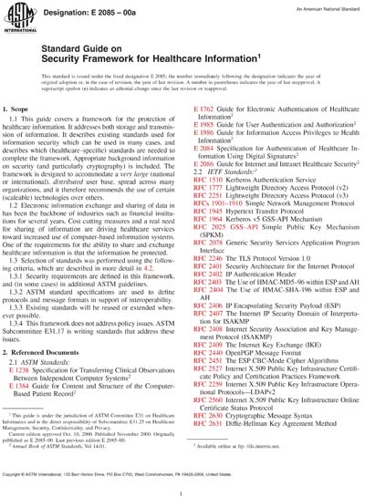 Standards PDF Cover Page