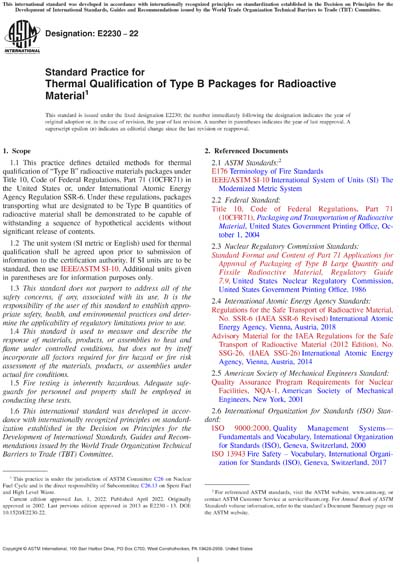 ASTM E2230-22 - Standard Practice for Thermal Qualification of Type B ...