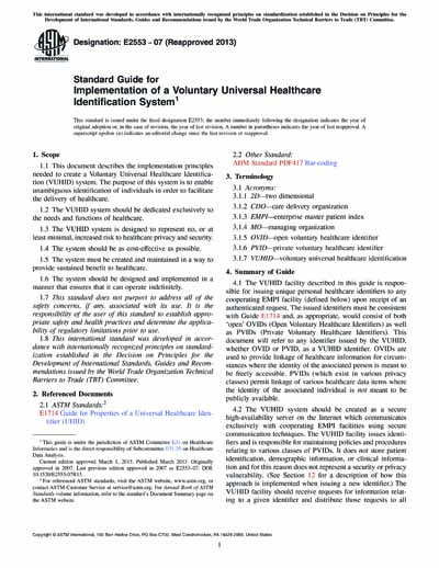 Standards PDF Cover Page