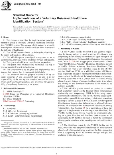 Standards PDF Cover Page