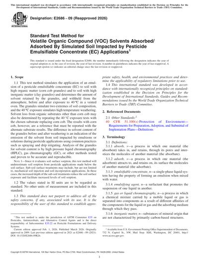 ASTM E2686-09(2026) - Standard Test Method for Volatile Organic ...