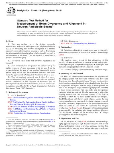 ASTM E2861-16(2025) - Standard Test Method for Measurement of Beam ...