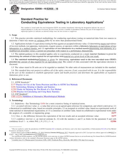 ASTM E2935-16 Red - Standard Practice for Conducting Equivalence ...