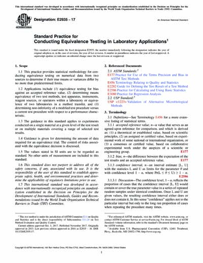 ASTM E2935-17 - Standard Practice for Conducting Equivalence Testing in ...